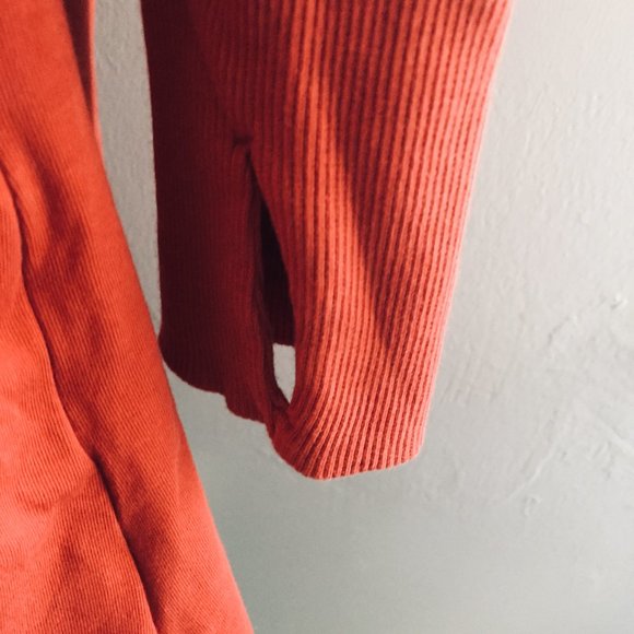 Athleta Cosy Up Snap Button Front Rust Dress XXSmall - Picture 7 of 10